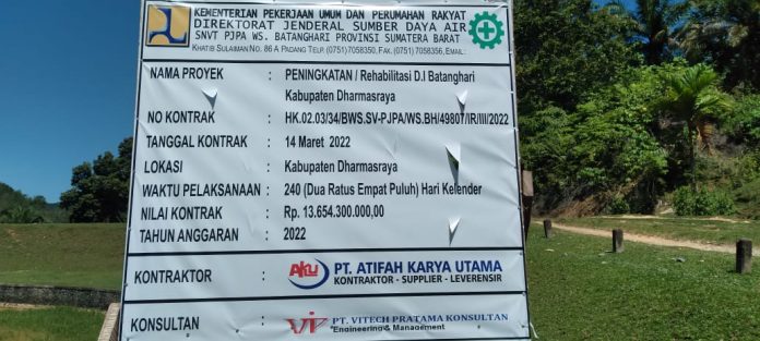 Proyek Peningkatan Rehabilitasi Batang Hari Kabupaten Dharmasraya