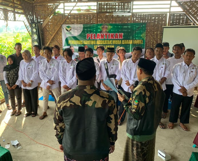 Prosesi acara pelantikan Pengurus Ranting AMK se-Kecamatan Lasem di Kawasan Wisata Lengkowo (dok/Suhirman)