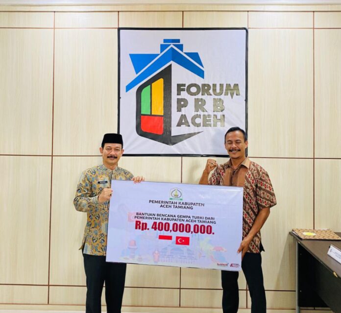 Bupati Aceh Tamiang Kunjungi Forum PRB Aceh dan Sumbangkan Donasi 400 Juta untuk Turki